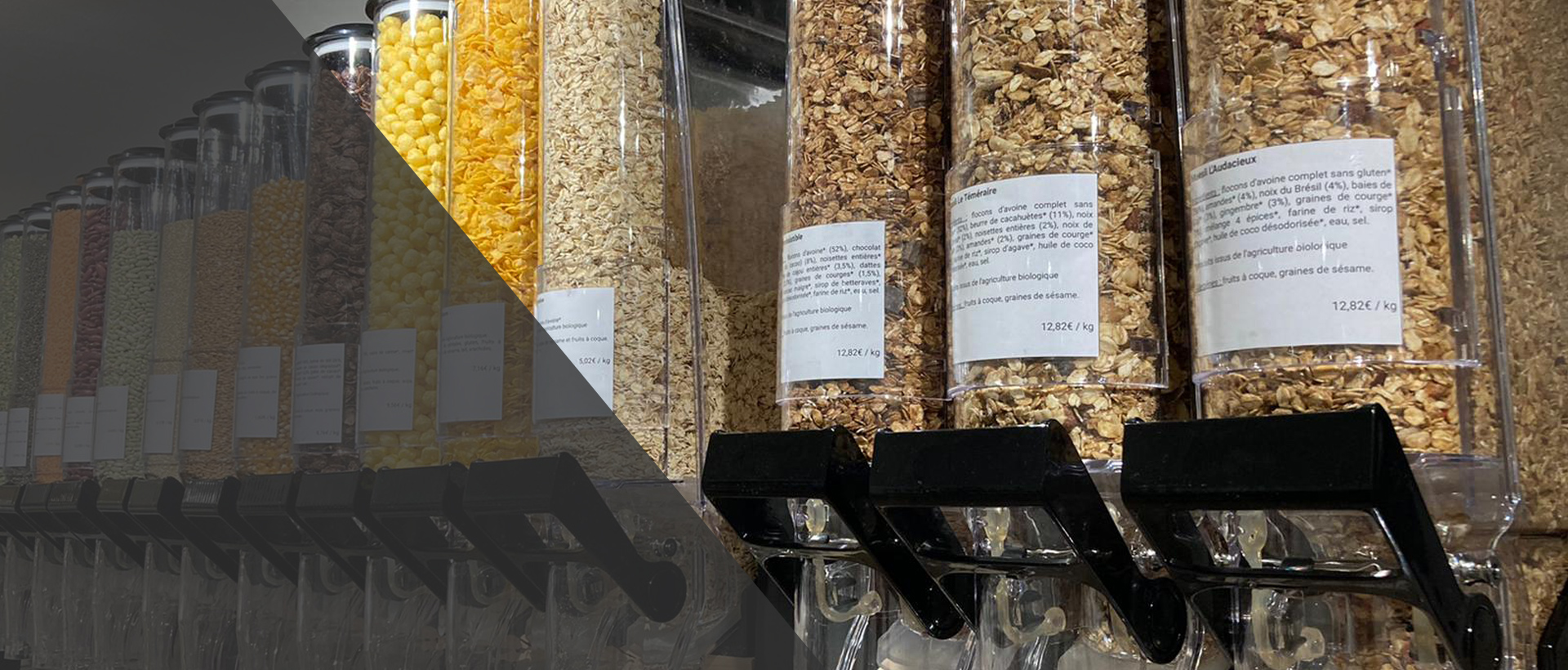 Gravity bin, Bulk food dispenser, Supermarket equipment, Display rack