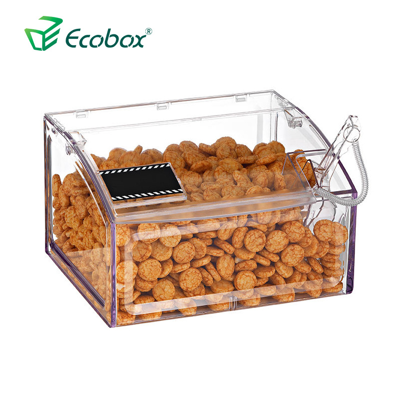 SL01 8L Scoop bin Supermarket Crystal Clear Candy Box,Plastic Candy Bin,Plastic Candy Scoop